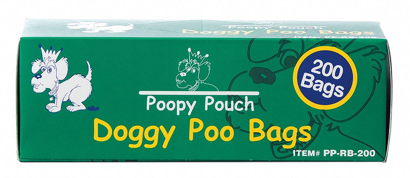 Poopy Pouch Pet Waste Bag, 3/4 gal, Width 8 in, Height 13 in, PK 10 - PP-RB-200