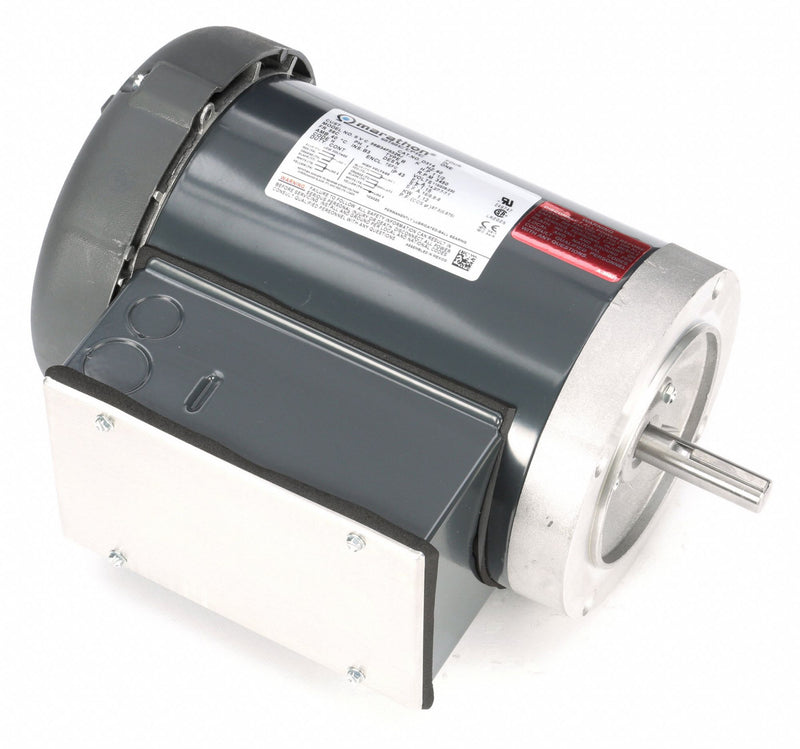 Marathon Motors 1 1/2 HP, General Purpose Motor, Capacitor-Start/Run, 3450 Nameplate RPM, 115/208-230 Voltage - 056B34F5326