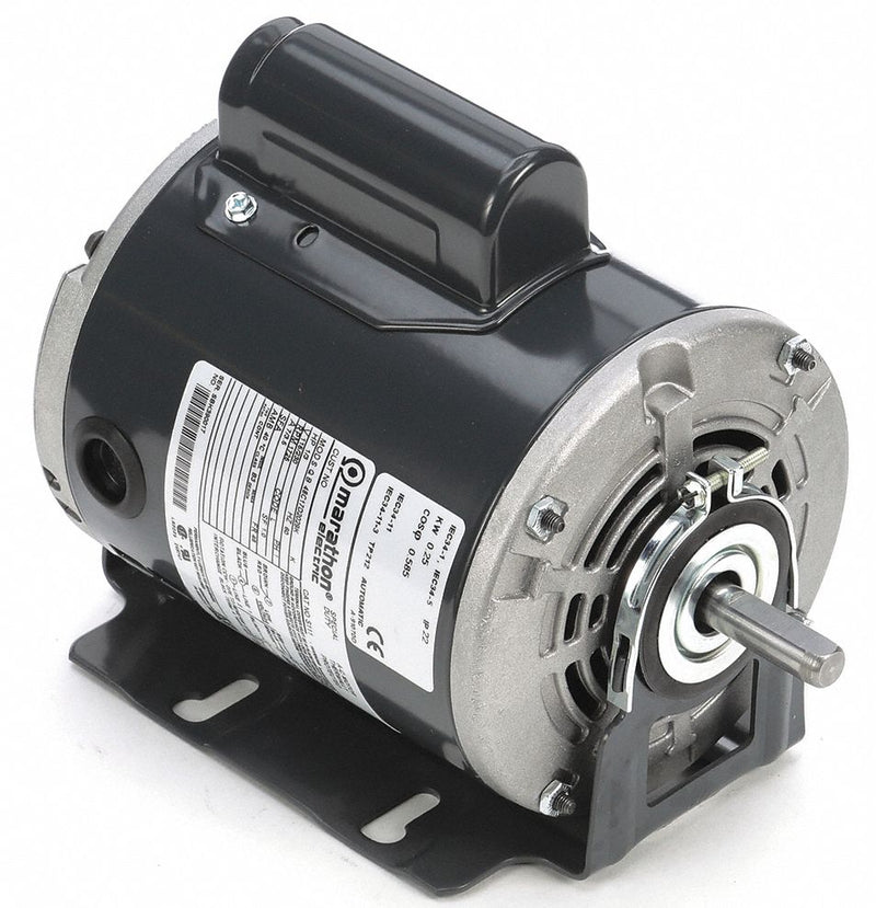 Marathon Motors 1/3 HP, General Purpose Motor, Capacitor-Start, 1725 Nameplate RPM, 115/230 Voltage, 48 Frame - 048C17D2029