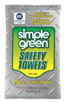 Simple Green All Purpose Cleaning Wipes, 8" x 9-1/2", White, PK 10 - 3880100513322