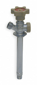Top Brand 4 inL Chrome Plated Brass Frost Proof Sillcock, ABS Handle, Solder Cup or MNPT - 1APY7