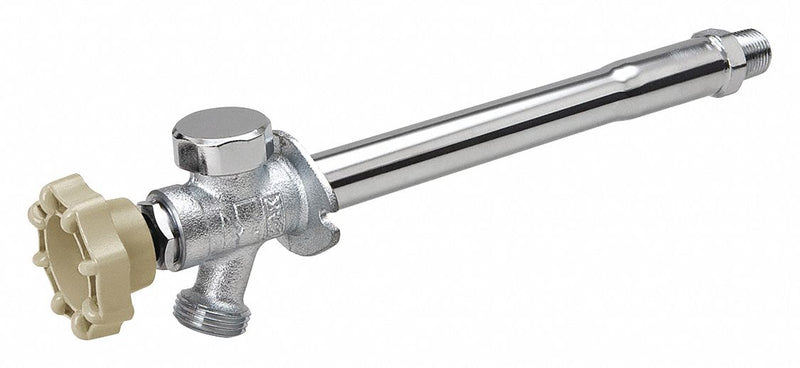Top Brand 12 inL Chrome Plated Brass Frost Proof Sillcock, Aluminum Handle, Solder Cup or MNPT - 104-829HC