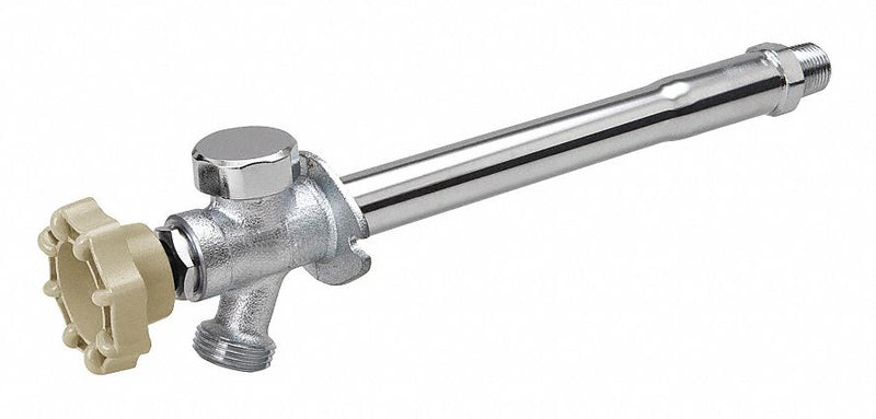 Top Brand 14 inL Chrome Plated Brass Frost Proof Sillcock, ABS Handle, Solder Cup or MNPT - 104-561HC