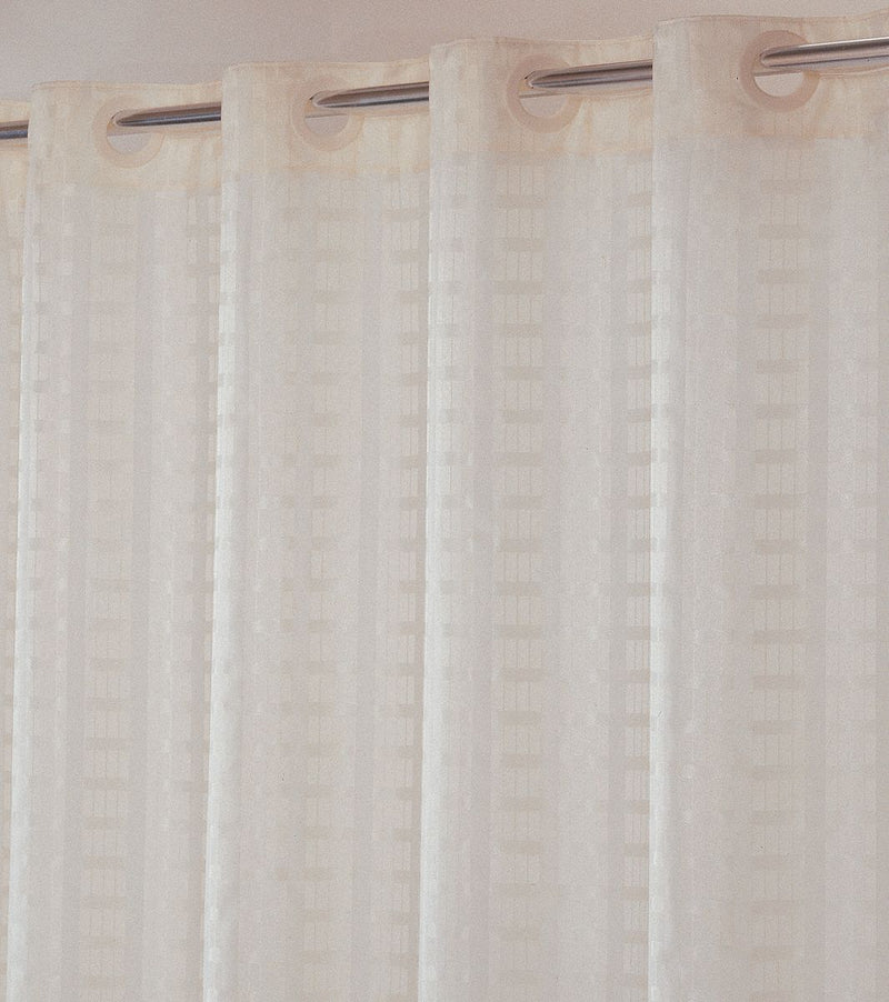 Hookless Shower Curtain, 71" Width, Polyester, Beige, Hookless - HBH43LIT05
