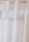 Hookless Shower Curtain, 71" Width, Polyester with Vinyl Bubble Look Window, Beige, Hookless - HBH41BUB05W