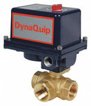 Dynaquip Brass Electronic Actuated Ball Valve, 3/8 in Pipe Size, 12-24V AC/V DC Voltage - EYHG2AUE20H