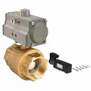Dynaquip 3 in Double Acting Pneumatic Actuated Ball Valve, 2-Piece - PHH2AATDA075A