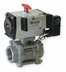 Dynaquip 3/4 in Spring Return - Fail Close Pneumatic Actuated Ball Valve, 3-Piece - P3S24AJSR05210A