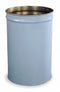 Justrite 30 gal Cigarette Receptacle Drum, 29 in Height, 19 1/4 in Base Dia., Metal, Gray - 26014