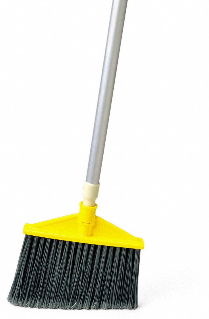 Rubbermaid Synthetic Angle Broom, 10 1/2 in Sweep Face - FG638500GRAY