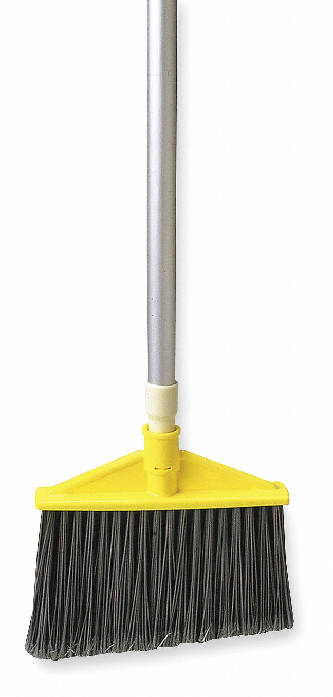 Rubbermaid Synthetic Angle Broom, 10 1/2 in Sweep Face - FG638500GRAY