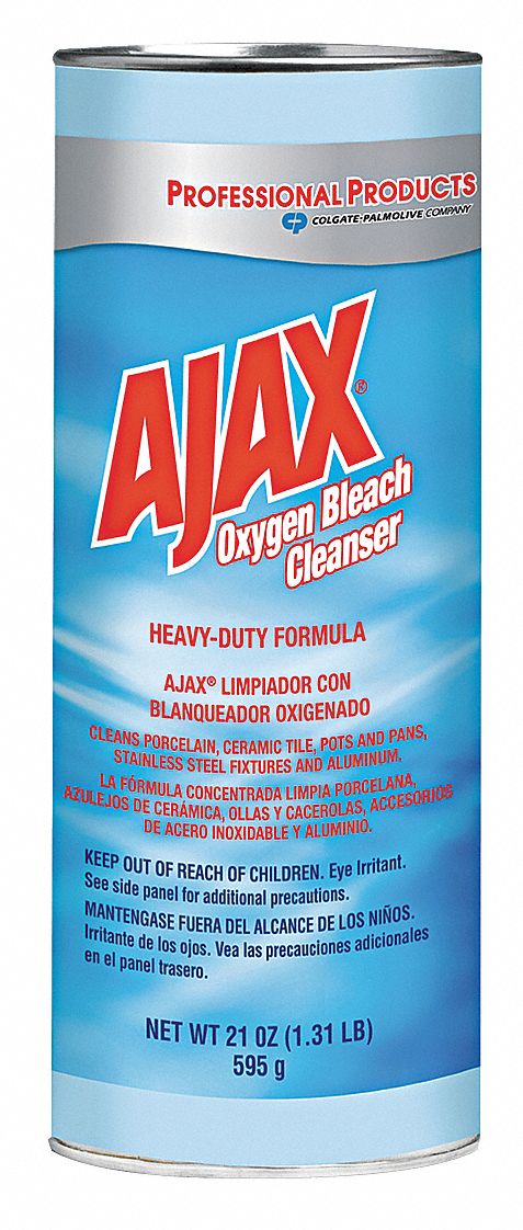 Ajax Kitchen and Bathroom Cleaner, 21 oz. Cleaner Container Size, Canister Cleaner Container Type - AJAX