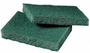 3M 4 1/2 in x 3 in Synthetic Fiber Scouring Pad, Green, 80PK - 9650
