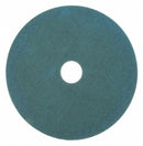 3M 19 in Non-Woven Nylon/Polyester Fiber Round Burnishing Pad, 1500 to 3000 rpm, Aqua, 5 PK - 3100