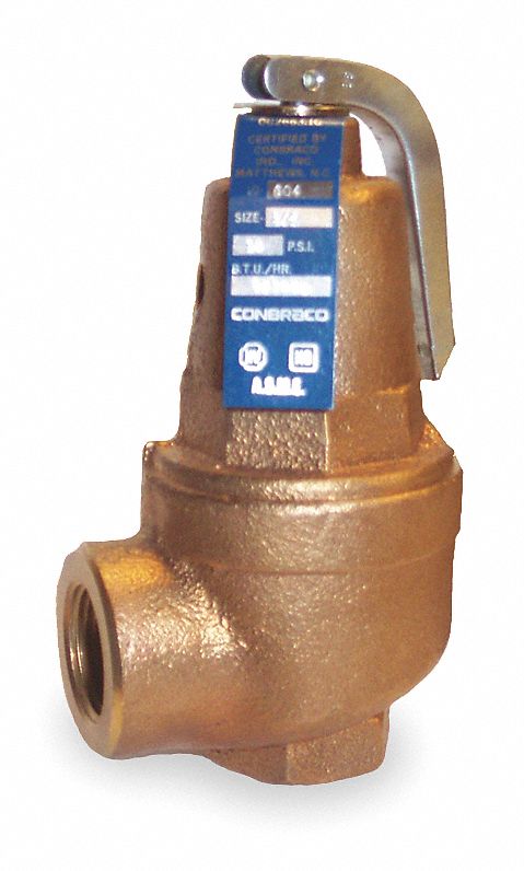 Apollo Bronze Safety Relief Valve, FNPT Inlet Type, FNPT Outlet Type - 1060525