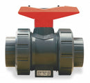 Georg Fischer Ball Valve, Polypropylene, Inline True Union, 2-Piece, Pipe Size 2 in - 167546337