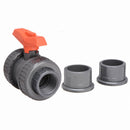 Georg Fischer Ball Valve, PVC, Inline True Union, 2-Piece, Pipe Size 1/2 in - 161375002