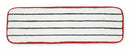 3M Microfiber Quick Change 5 1/2 in x 18 in Wet Mop Head, White / Red Trim - 59026