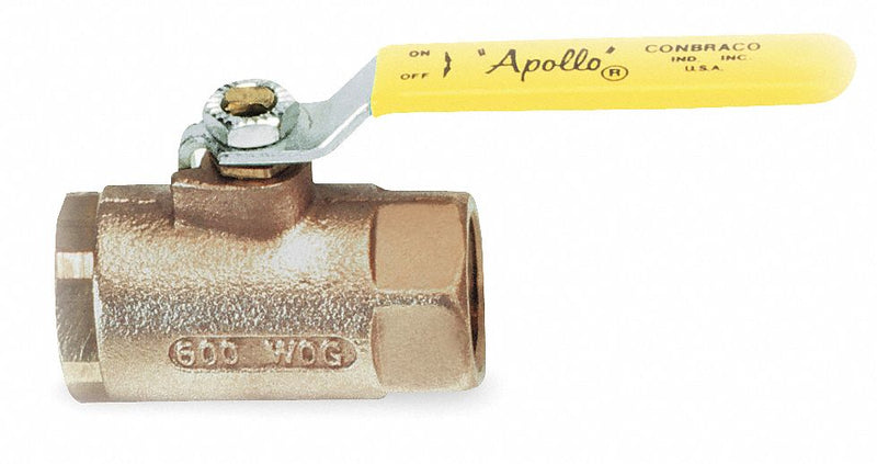 Apollo Ball Valve, Bronze, Inline, 2-Piece, Pipe Size 3 in, Connection Type FNPT x FNPT - 7010010
