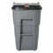 Rubbermaid 95 gal Rectangular Rollout Trash Can, Plastic, Gray - FG9W2200GRAY