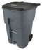 Rubbermaid 95 gal Rectangular Rollout Trash Can, Plastic, Gray - FG9W2200GRAY