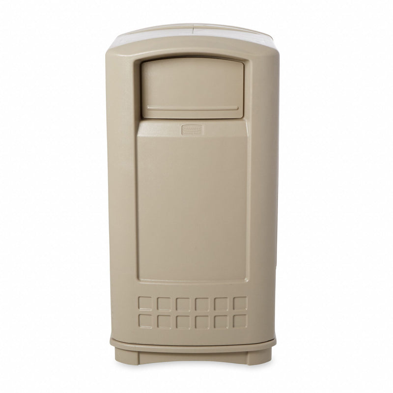 Rubbermaid 35 gal Rectangular Trash Can, Plastic, Beige - FG9P9000BEIG