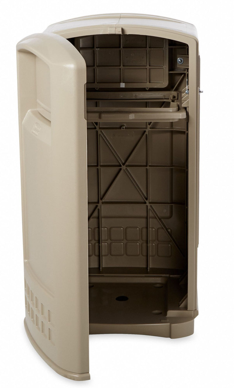 Rubbermaid 35 gal Rectangular Trash Can, Plastic, Beige - FG9P9000BEIG