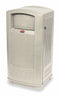 Rubbermaid 35 gal Rectangular Trash Can, Plastic, Beige - FG9P9000BEIG