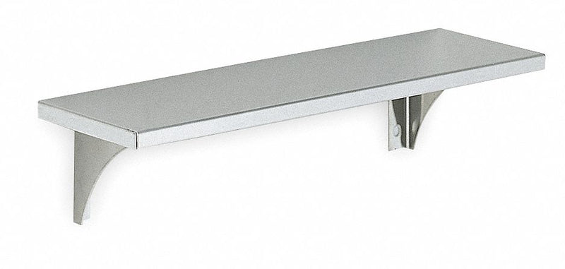 Top Brand 16" Overall Length, 4-1/8" Overall Height, 5" Overall Depth, Satin, Utility Shelf - 1ECL6