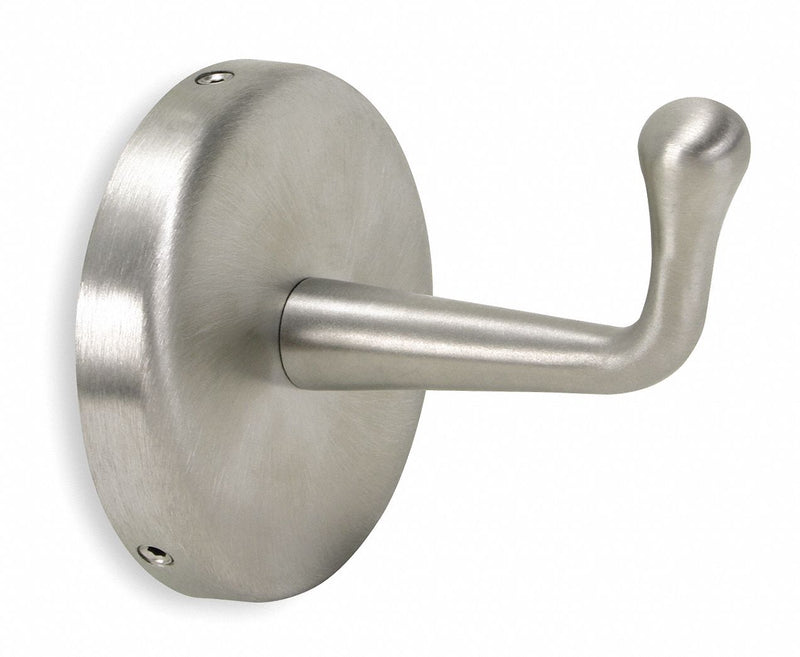 Top Brand Overall Height 3 in, Overall Depth 3 1/4 in, Satin, Bathroom Hook, Mounting Screws Includes - 1ECN4