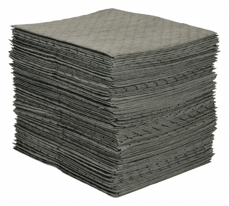Brady 19 in Absorbent Pad, Fluids Absorbed: Universal, Medium, 20.5 gal, 100 PK - MRO300