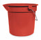 Tough Guy Pail, 2-1/2 gal., Red - 1ELJ9
