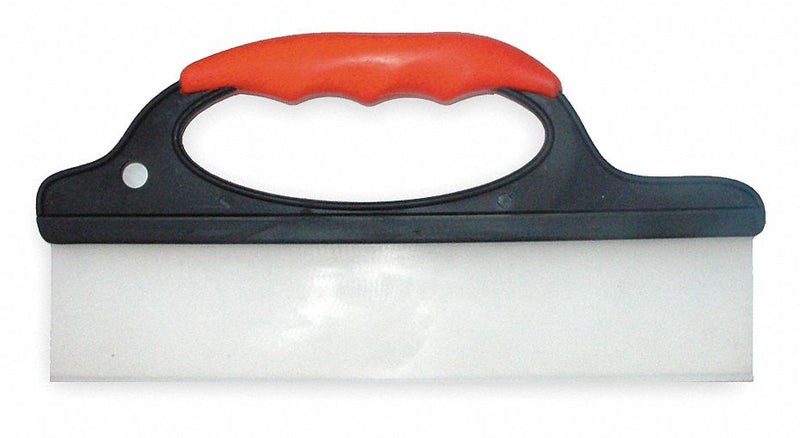 Tough Guy 10-1/2"W Straight Silicone Bench Squeegee Without Handle, Black/Red - 1EUC2