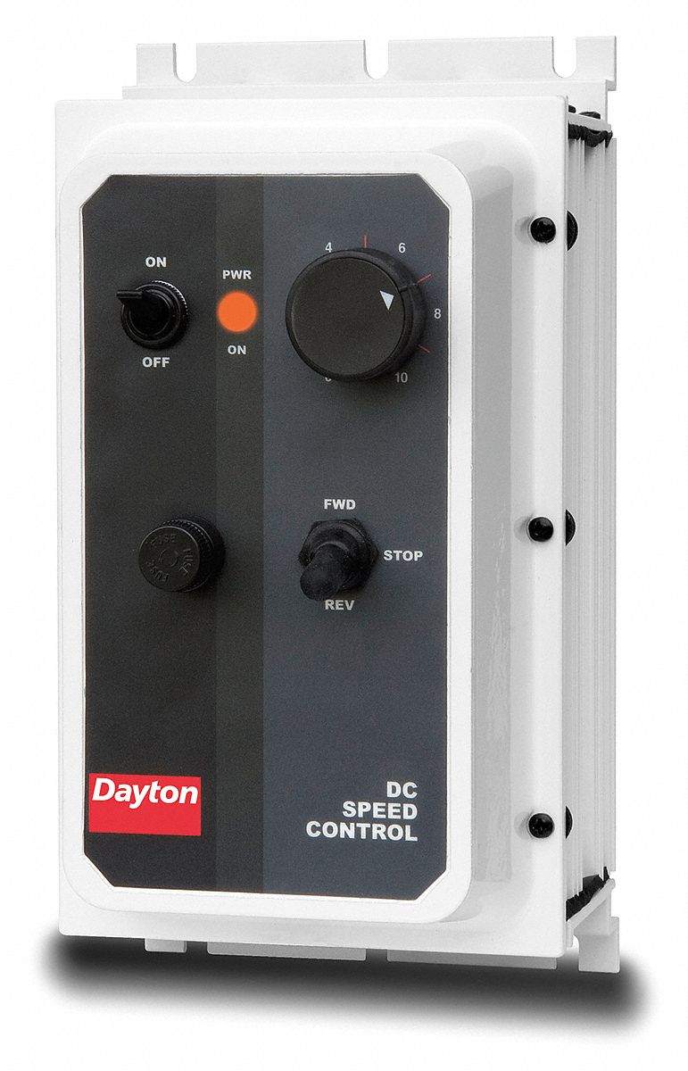 Dayton DC Speed Control,NEMA 4/12,100/200V DC Shunt Wound Volts,0 to 90/180V DC Voltage Output,10 A Max. Am - 1F794