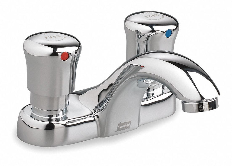 American Standard Chrome, Low Arc, Bathroom Sink Faucet, Manual Faucet Activation, 0.50 gpm - 1340227.002