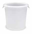 Rubbermaid 8 1/2 in" x 8 1/2 in" x 4 in" Polyethylene Round Storage Container, White - FG572000WHT