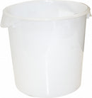 Rubbermaid 13 1/8 in" x 13 1/8 in" x 11 7/8 in" Polyethylene Round Storage Container, White - FG572700WHT