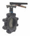 Milwaukee Valve Lug-Style Butterfly Valve, Cast Iron, 200 psi, 4 in Pipe Size - ML224T 4