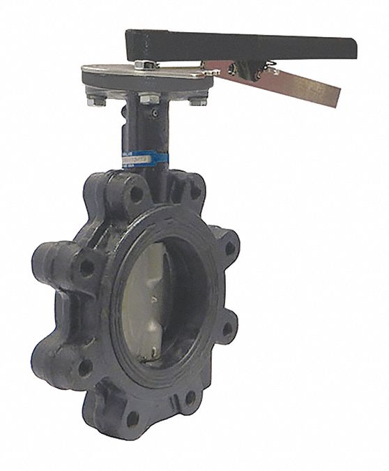 Milwaukee Valve Lug-Style Butterfly Valve, Cast Iron, 200 psi, 4 in Pipe Size - ML224T 4