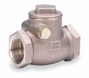 Milwaukee Valve Check Valve, 1 in, Single, Inline Swing, Bronze, FNPT x FNPT - 510T 1