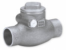Milwaukee Valve Check Valve, 1 1/2 in, Single, Inline Swing, Bronze, Sweat x Sweat - 1510T 1 1/2