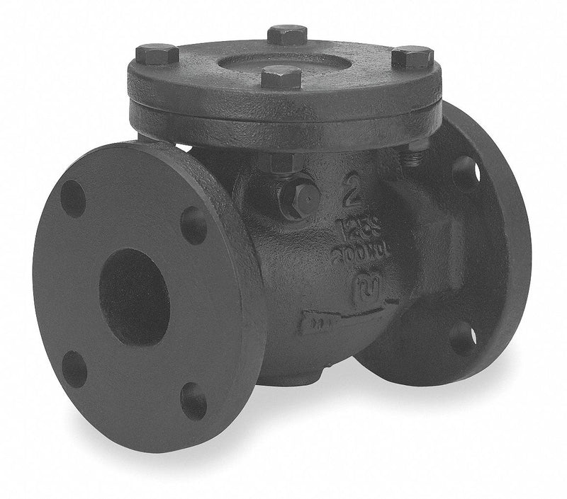 Milwaukee Valve Check Valve, 3 in, Single, Inline Swing, Cast Iron, Flange x Flange - 2974-M 3