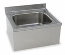 Eagle 24 5/8 in x 21 1/2 in x 15 1/2 in Stainless Steel Mop Sink, 8 in Bowl Depth, Stainless Steel - F1916