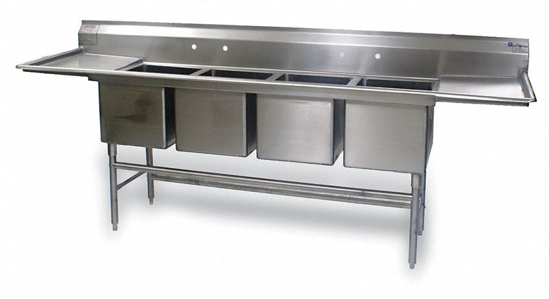 Eagle Stainless Steel Scullery Sink, Without Faucet, 14 Gauge, Floor Mounting Type - FN2072-4-18-14/3