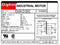 Dayton 1 1/2 HP, General Purpose Motor, Capacitor-Start/Run, 1725 Nameplate RPM, 115/208-230 Voltage - 1K066