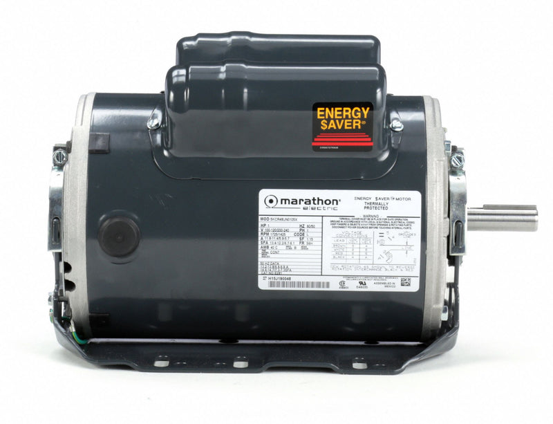 Marathon Motors 1 HP, General Purpose Motor, Capacitor-Start/Run, 1725 Nameplate RPM, 120/240 Voltage - 5KCR48UN0105X