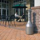 Rubbermaid 4 gal Cigarette Receptacle, 39 in Height, 13 in Base Dia., Metal, Pewter - FG9W3300ATPWTR