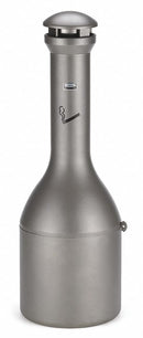 Rubbermaid 4 gal Cigarette Receptacle, 39 in Height, 13 in Base Dia., Metal, Pewter - FG9W3300ATPWTR