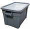 Rubbermaid Storage Tote, Color Gray, Outside Height 15 1/8 in, Outside Length 27 7/8 in - FG9S3100GRAY