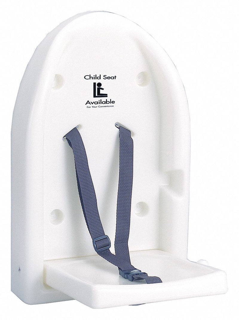 Hospeco Baby Wall Seat, Vertical, Flush Mount, Plastic - 67018